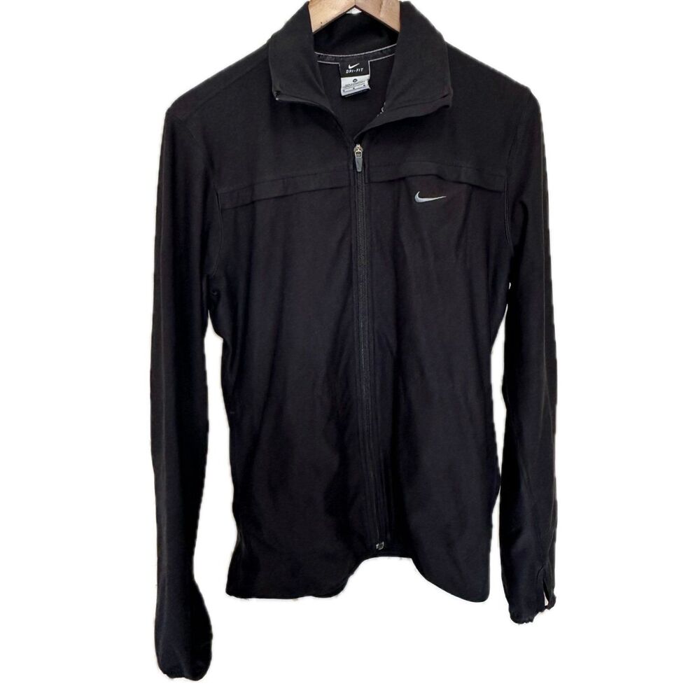Nike Women's Dri-Fit Full Zip Up Thumb Holes Track Athletic Jacket M
